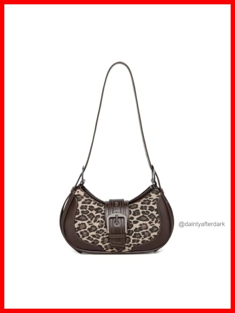 Y2K Vegan Leather Faux Suede Crescent Shoulder Bag Adjustable Strap